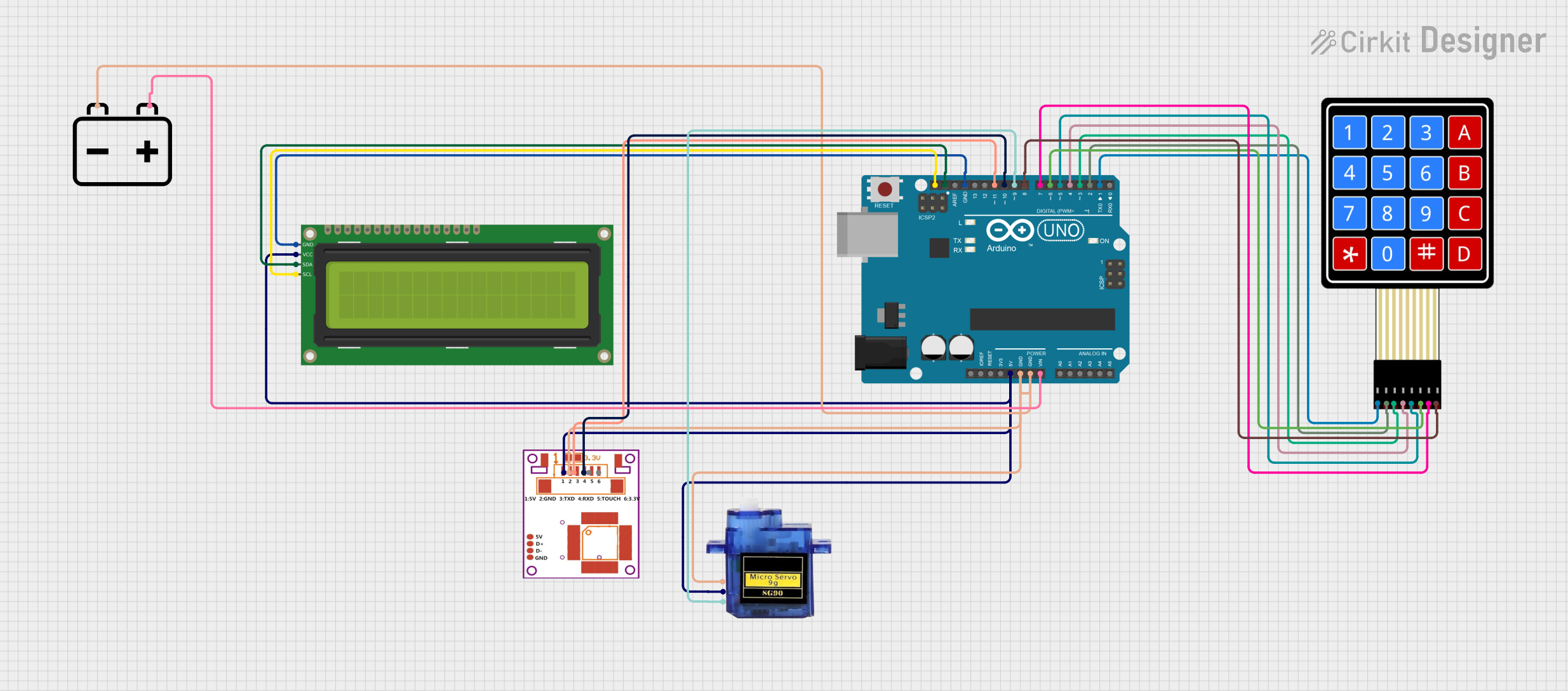 Image of fingerprint+keyboard: A project utilizing 4-digit FND in a practical application