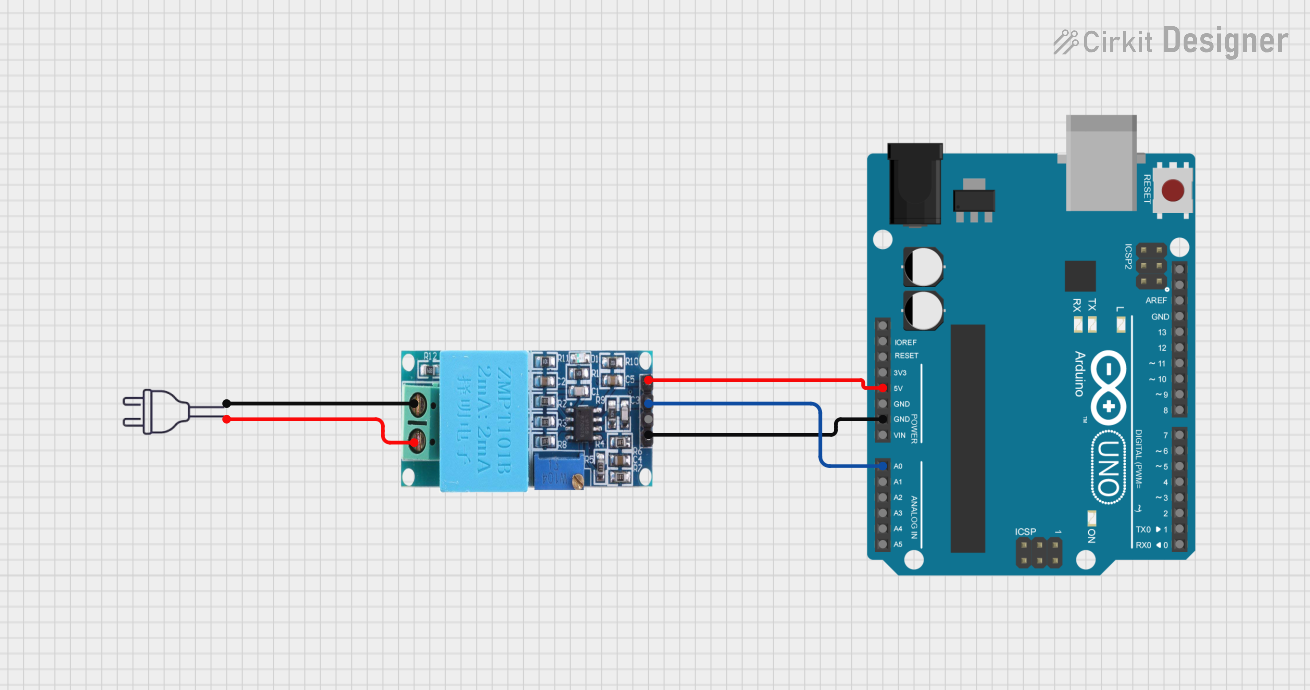 Image of voltage zmpt: A project utilizing ZMPT101B AC Voltage Sensor in a practical application