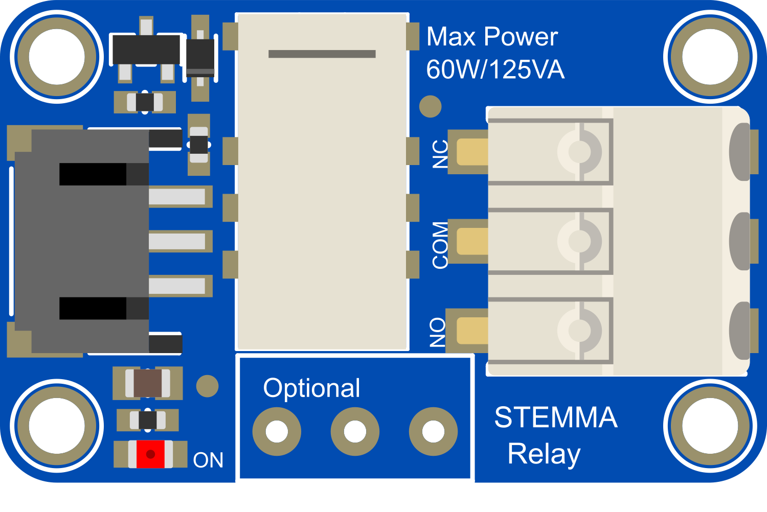 Image of Adafruit STEMMA Non-Latching Relay Breakout