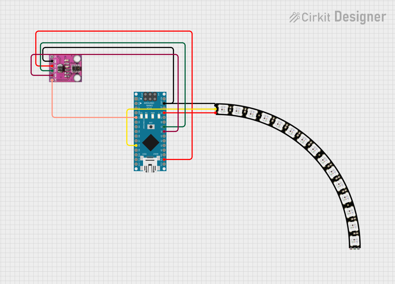 Image of GuesturLED: A project utilizing Adafruit APDS9960 Proximity Sensor in a practical application