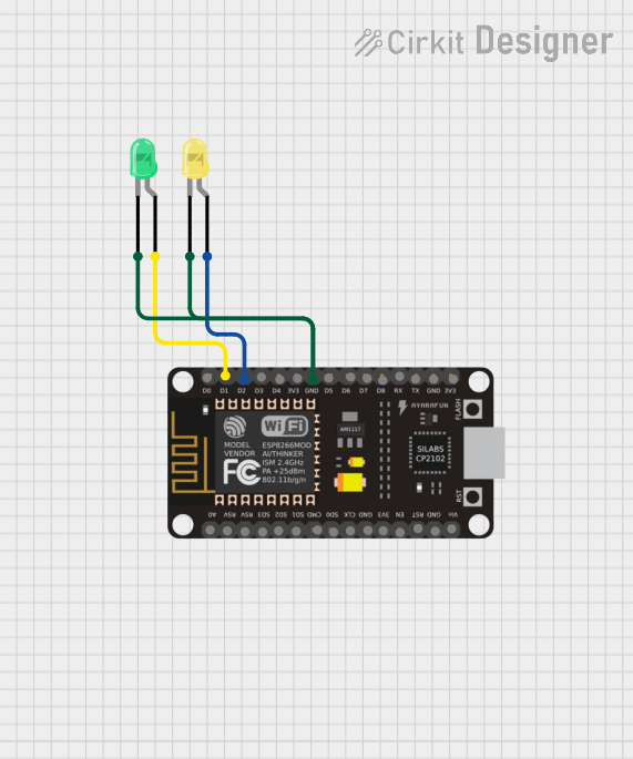 Image of esp8266 pin : A project utilizing LED_GREEN in a practical application