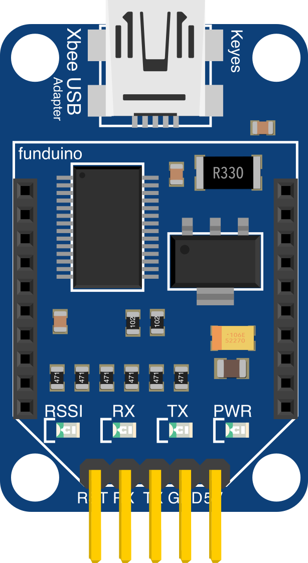 Image of XBee USB Mini Adapter