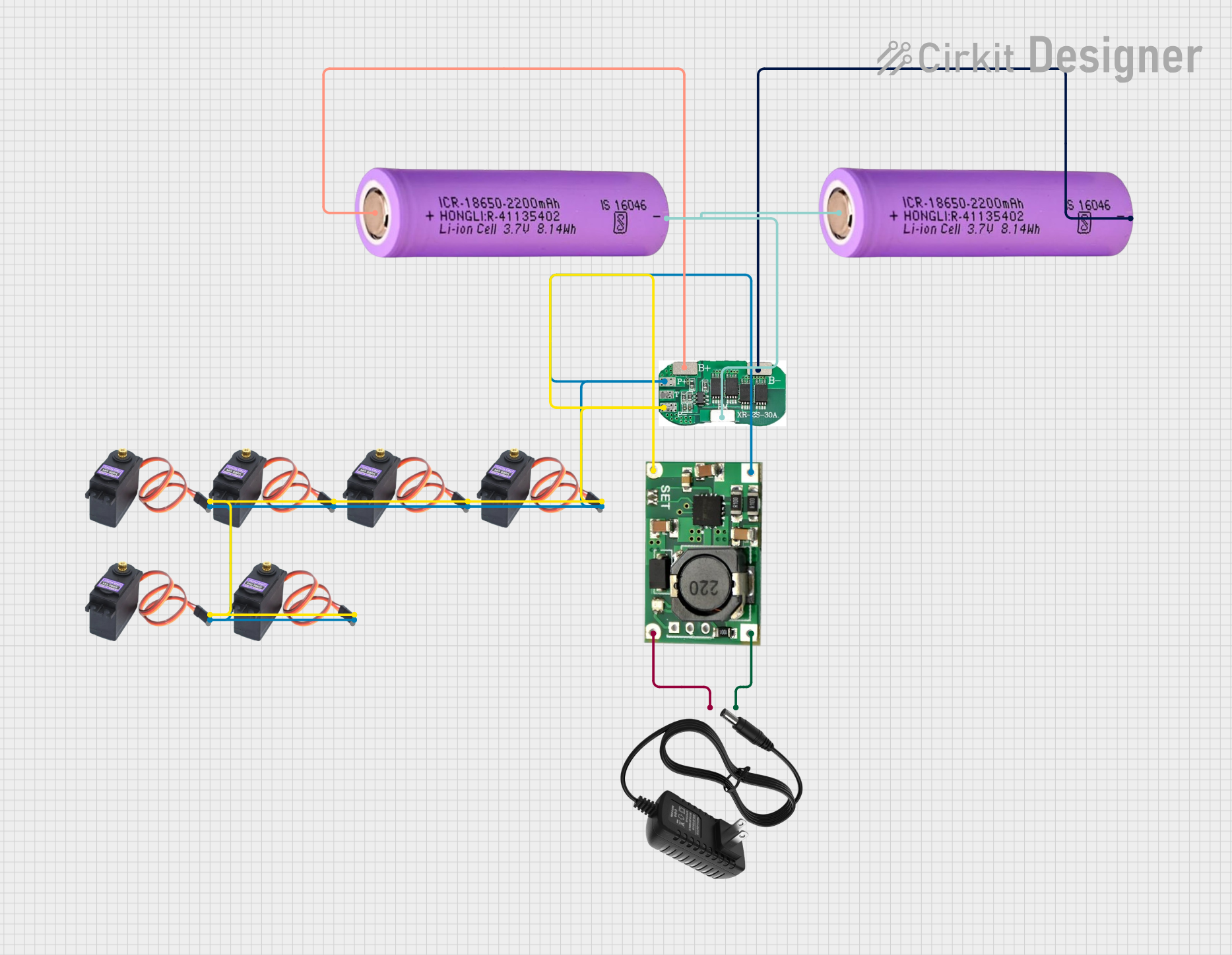 Image of servo power supply: A project utilizing Bizbot Bveeta AMR Battery in a practical application