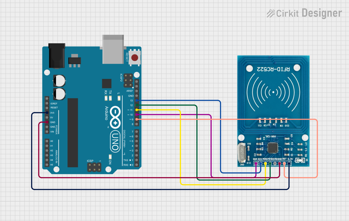 Image of Arduino UNO and RFID-RC522 Based RFID Reader System