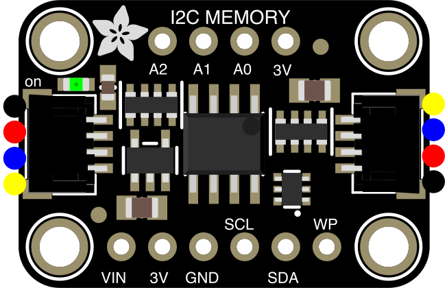 Image of Adafruit 24LC32 I2C EEPROM Breakout - 32Kbit / 4 KB - Stemma QT