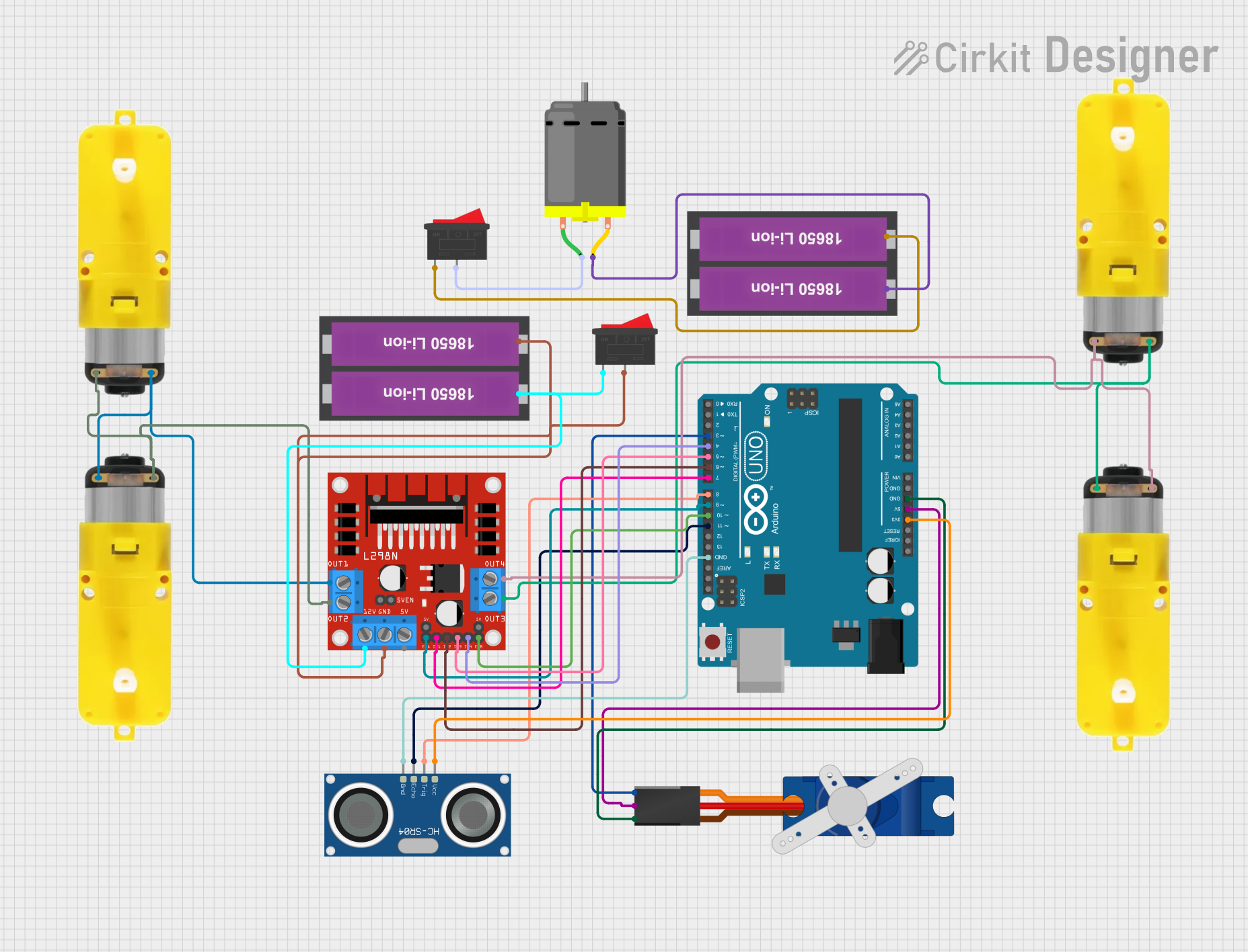 Image of VacuumCleaner: A project utilizing IR Sensor Avoid Obstacles in a practical application