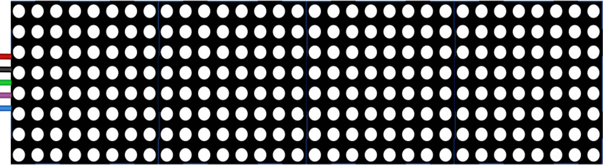 Image of LED matrix 8x32 DOT