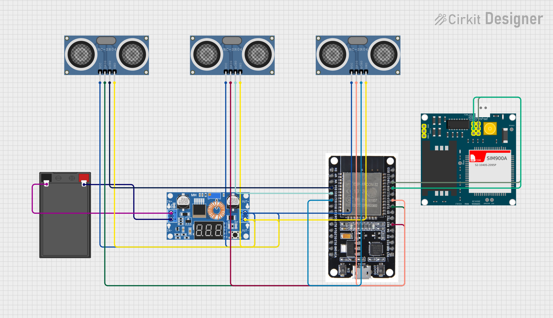 Image of notification sms: A project utilizing HC-SR04 Ultrasonic Distance Sensor (Wokwi Compatible) in a practical application