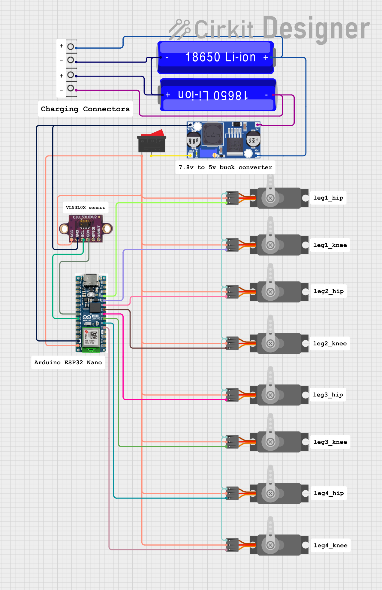 Image of quadruped spider: A project utilizing Arduino Nano ESP32 in a practical application