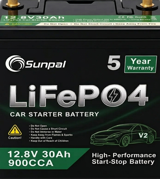 Image of LiFePo4 12.8V 30AH