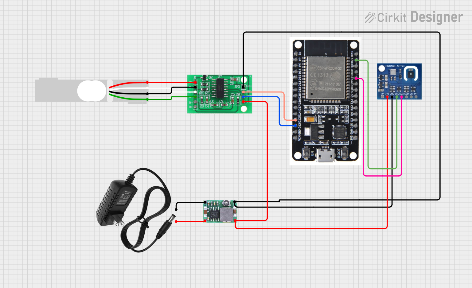 Image of test: A project utilizing ENS160+AHT21 in a practical application