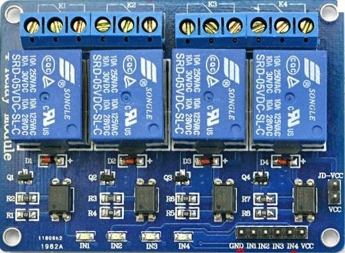 Image of 4 channel relay module 5V JD-VCC