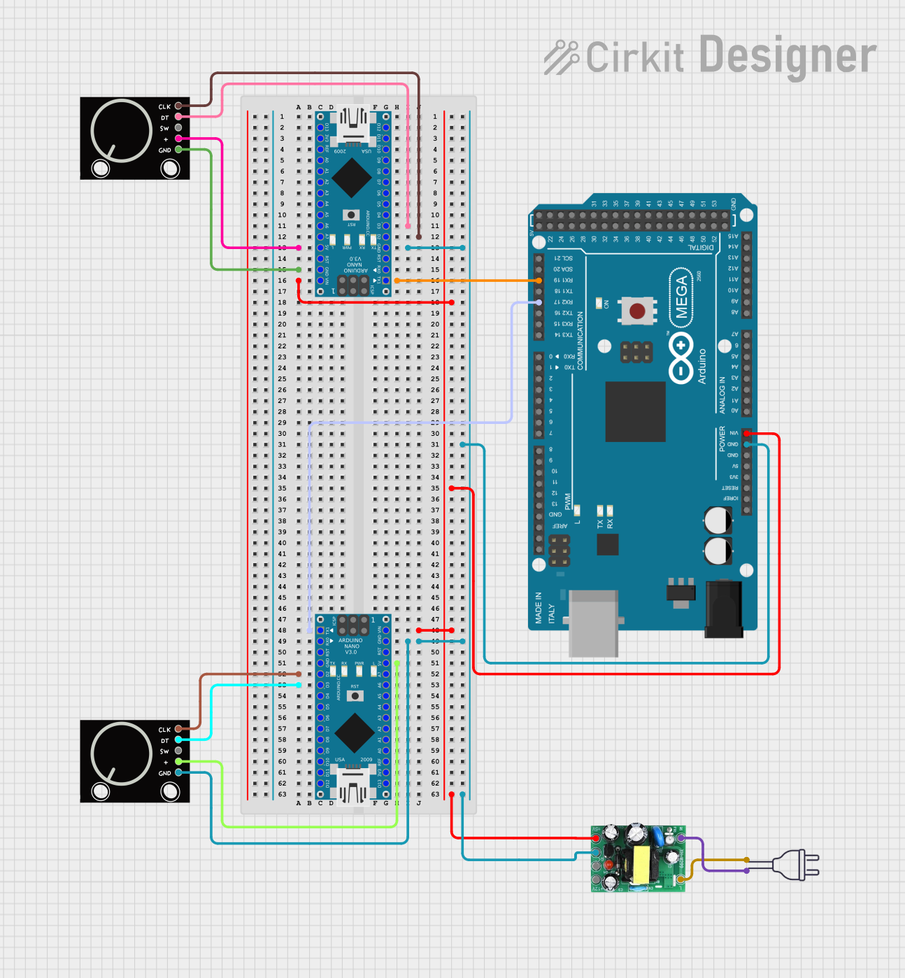 Image of dual_encoder_v1: A project utilizing Rotary Encoder in a practical application