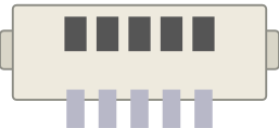 Image of Hirose DF13A-5P-1.25H Right-Angle Header