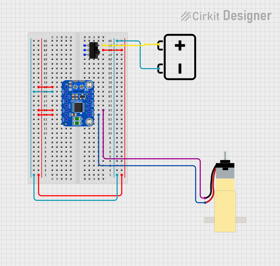 Image of MotorDriver1: A project utilizing Adafruit DRV8871 in a practical application