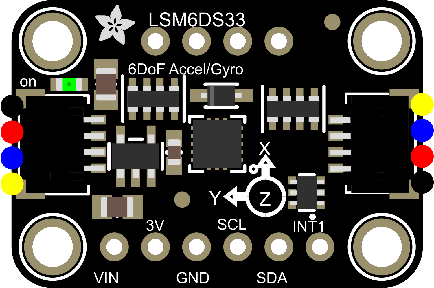 Image of Adafruit LSM6DS33 6-DoF Accel + Gyro IMU