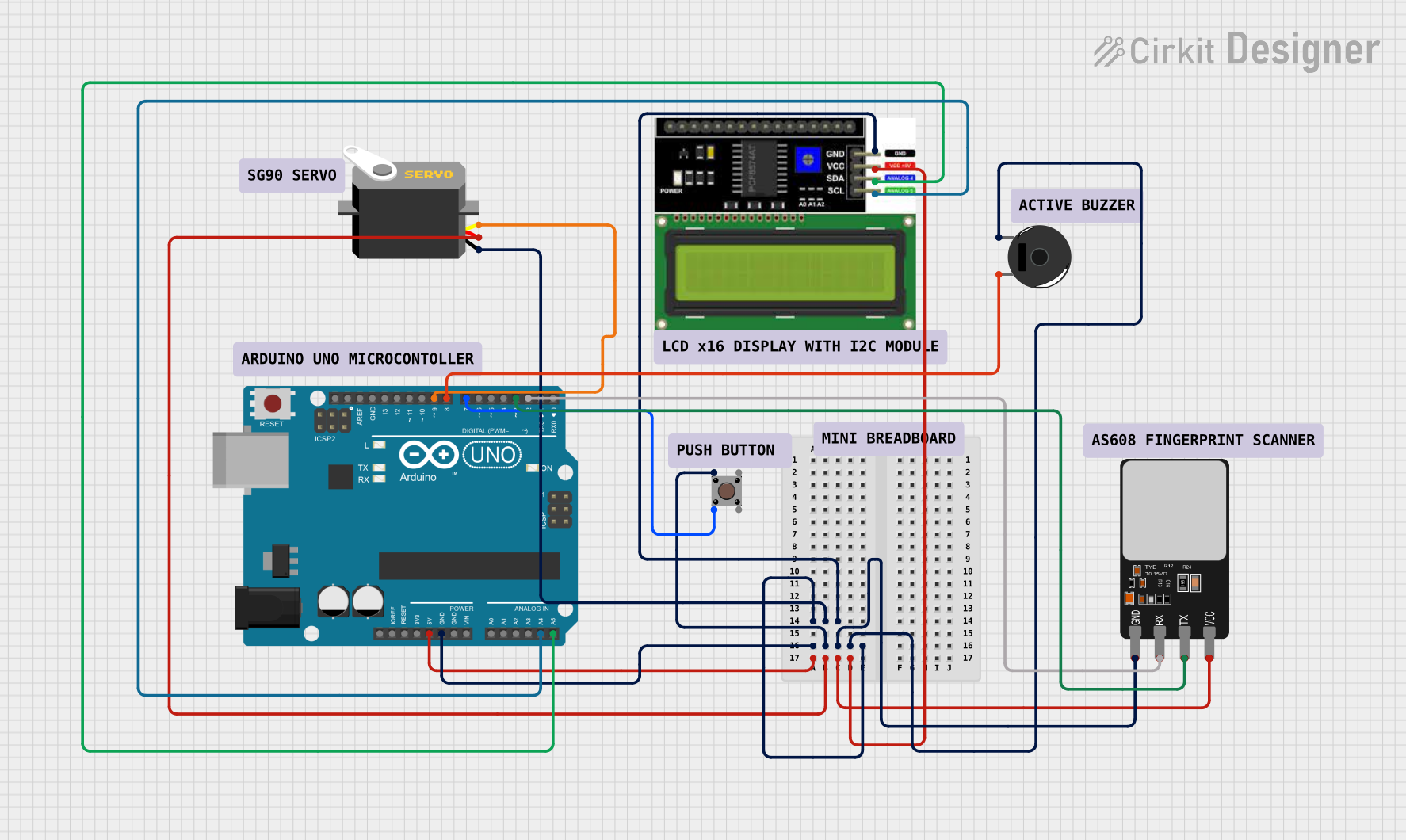 Image of FINGERPRINT DOORLOCK SYSTEM: A project utilizing Arduino Fio (Funnel I/O) in a practical application