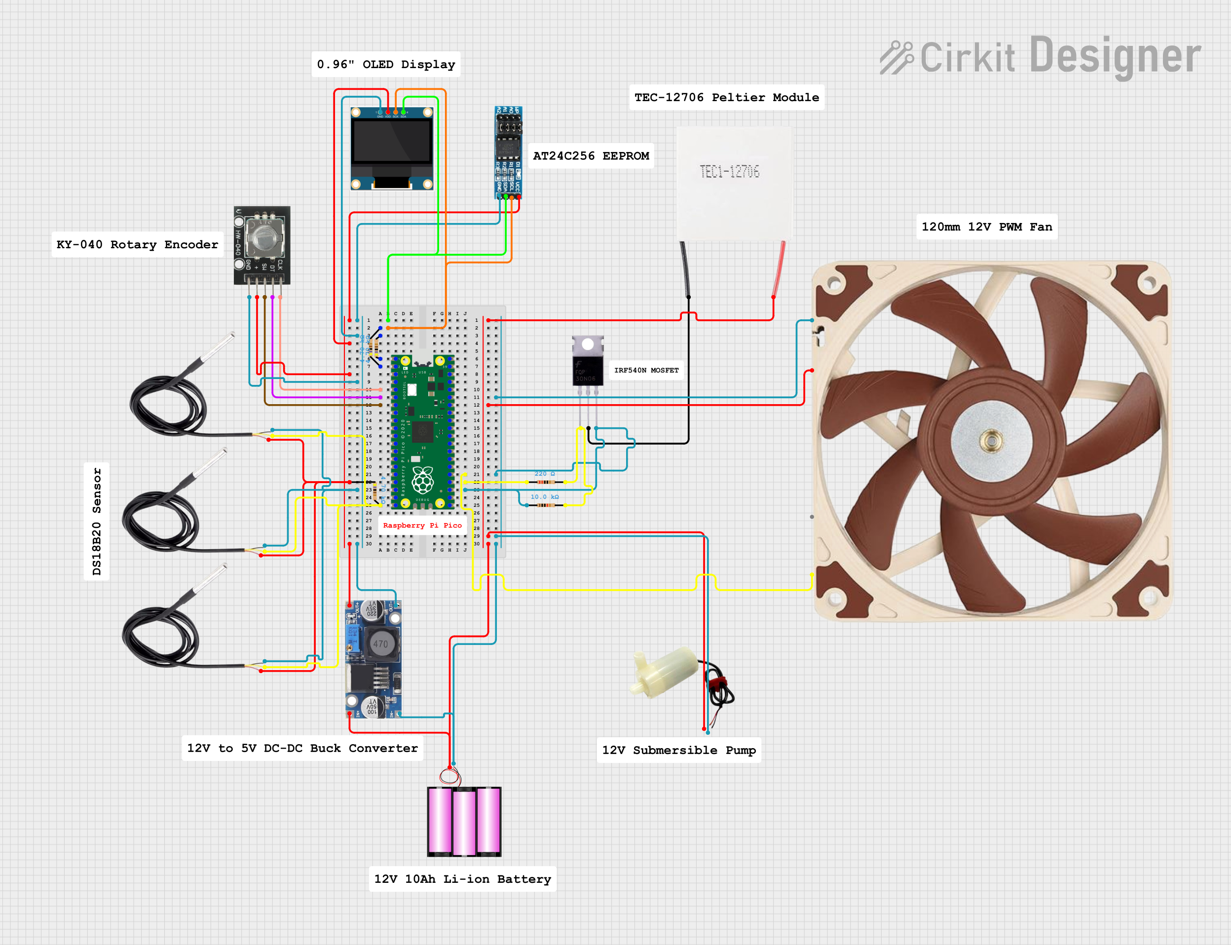 Image of final circuit diagram: A project utilizing EMC2101 Fan/PWM Controller in a practical application