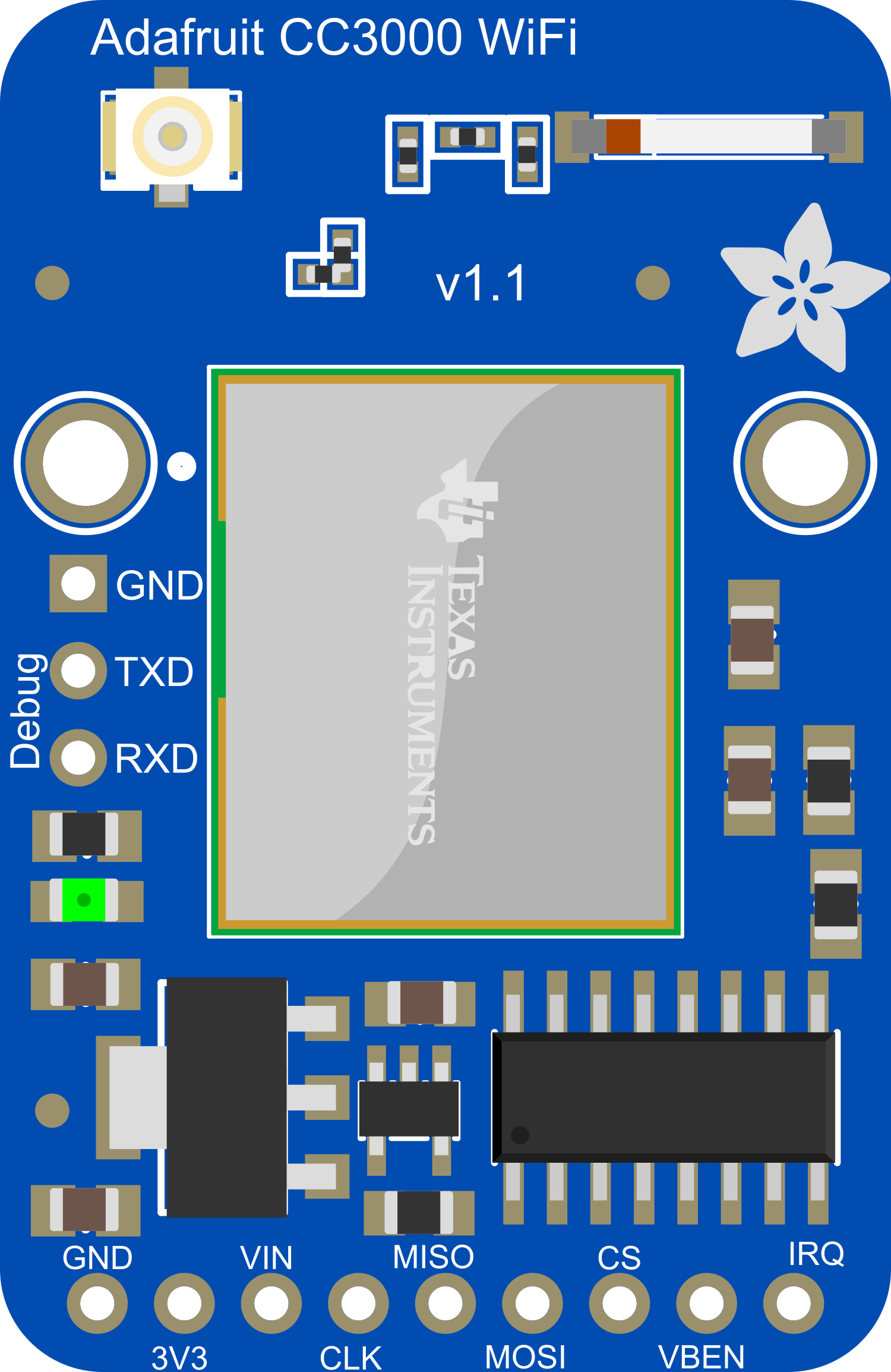 Image of Adafruit CC3000 WiFi Breakout