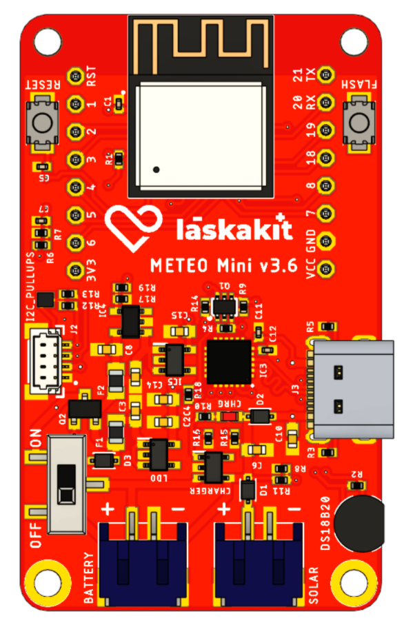 Image of ESP32-C3-MINI LaskaKit Meteo Mini