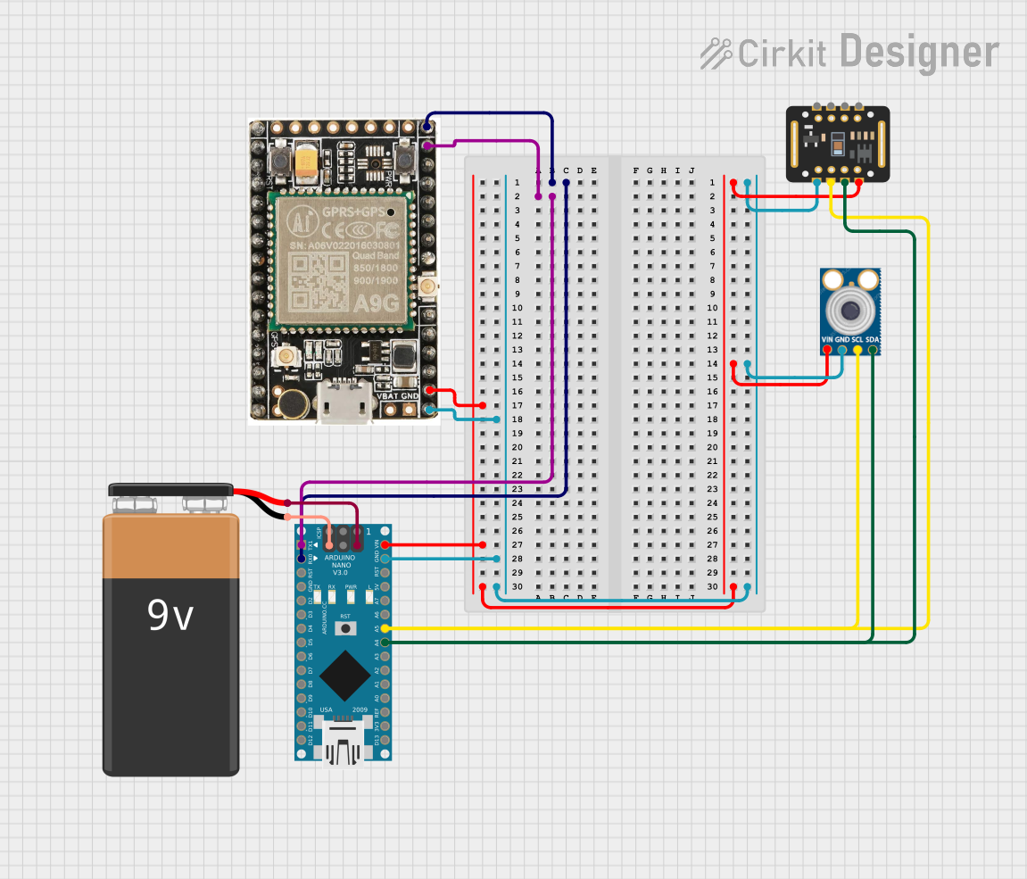 Image of A9G Smoke Sensor: A project utilizing A9G in a practical application