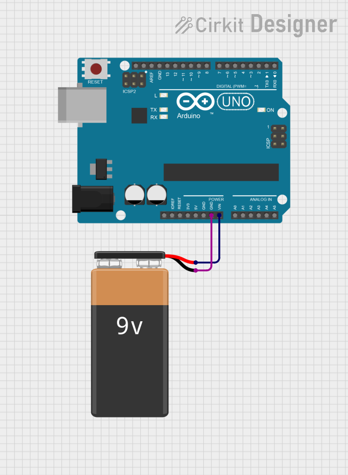 Image of Arduino UNO Powered Battery Circuit for Basic Control