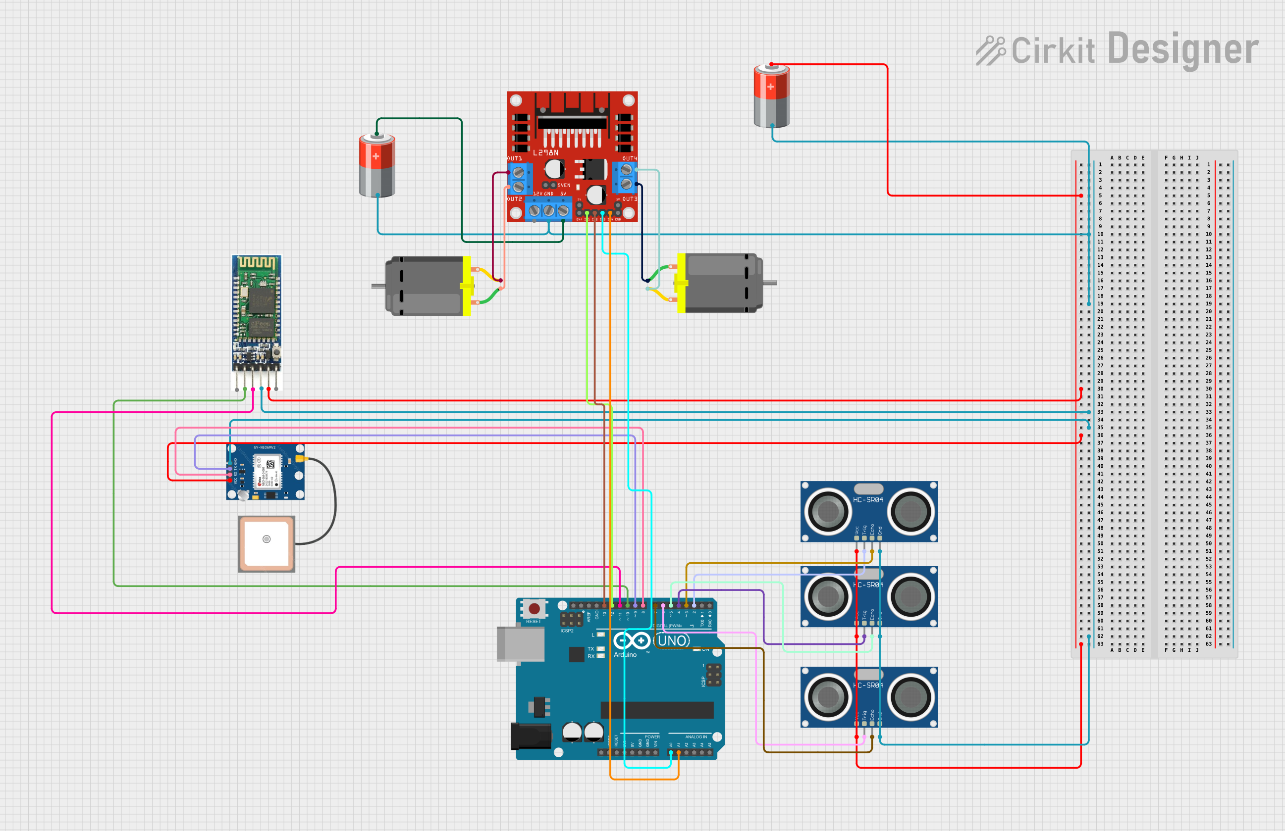 Image of automatic_car: A project utilizing L298P drive shield in a practical application