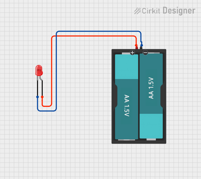 Image of Simple Battery-Powered Red LED Circuit