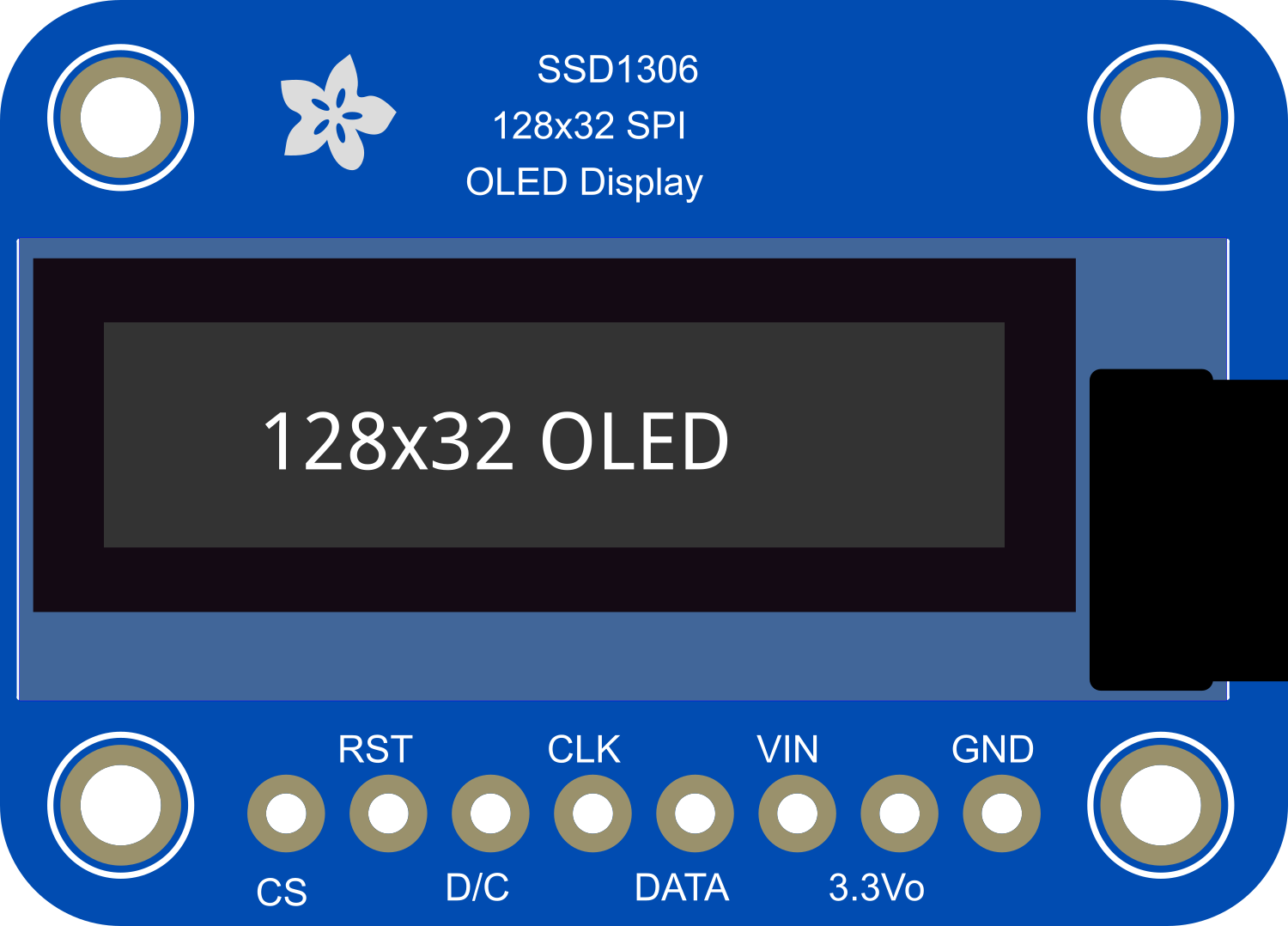 Image of Adafruit OLED Monochrome 128x32 SPI