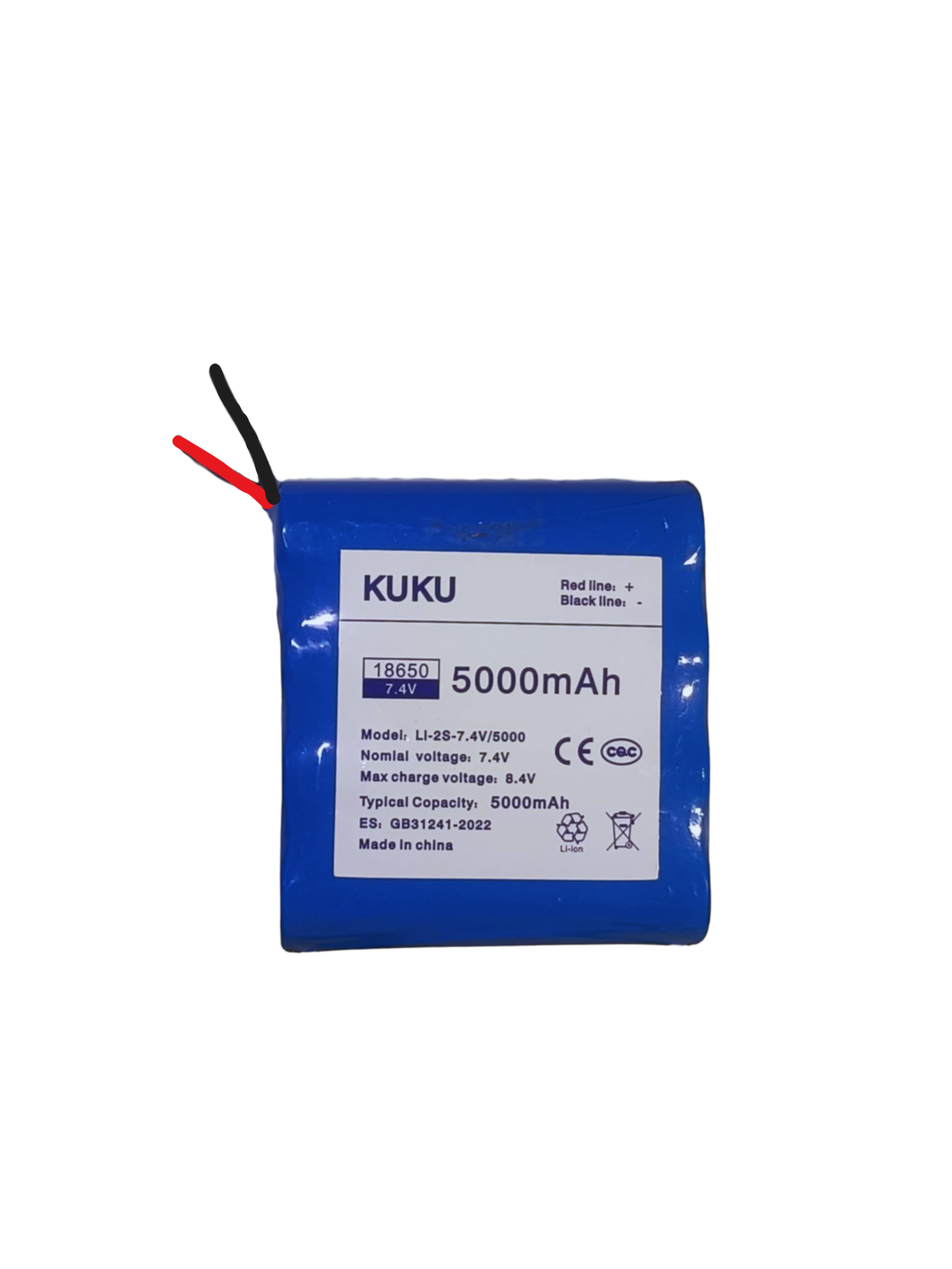Image of 18650 7.4V 5000mAh