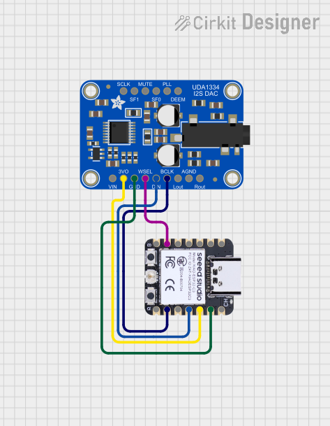 Image of Xiao_Dac: A project utilizing Adafruit UDA1334 I2S DAC in a practical application