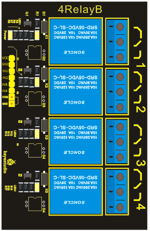 Image of 4 Channel Relay 5v