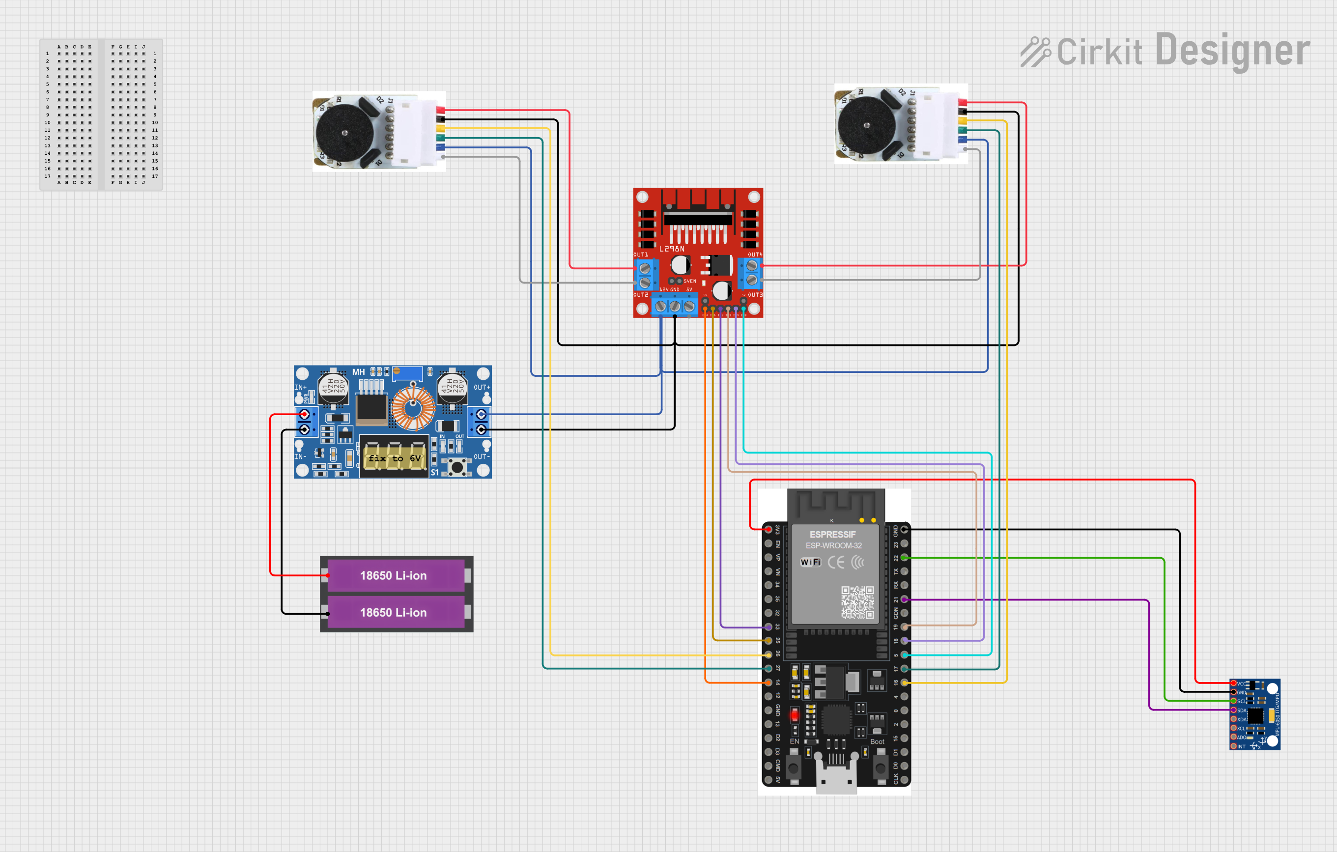 Image of Robot: A project utilizing MX1508 DC Motor Driver in a practical application