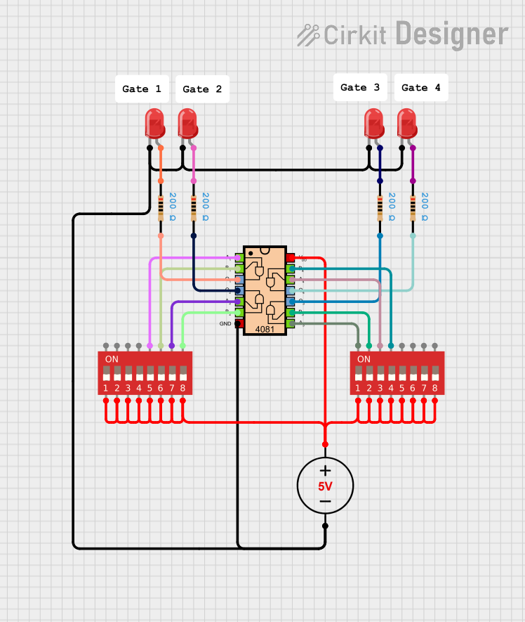 Image of Quad AND Gate Demo: A project utilizing CD4081 Quad Input AND Gate IC in a practical application