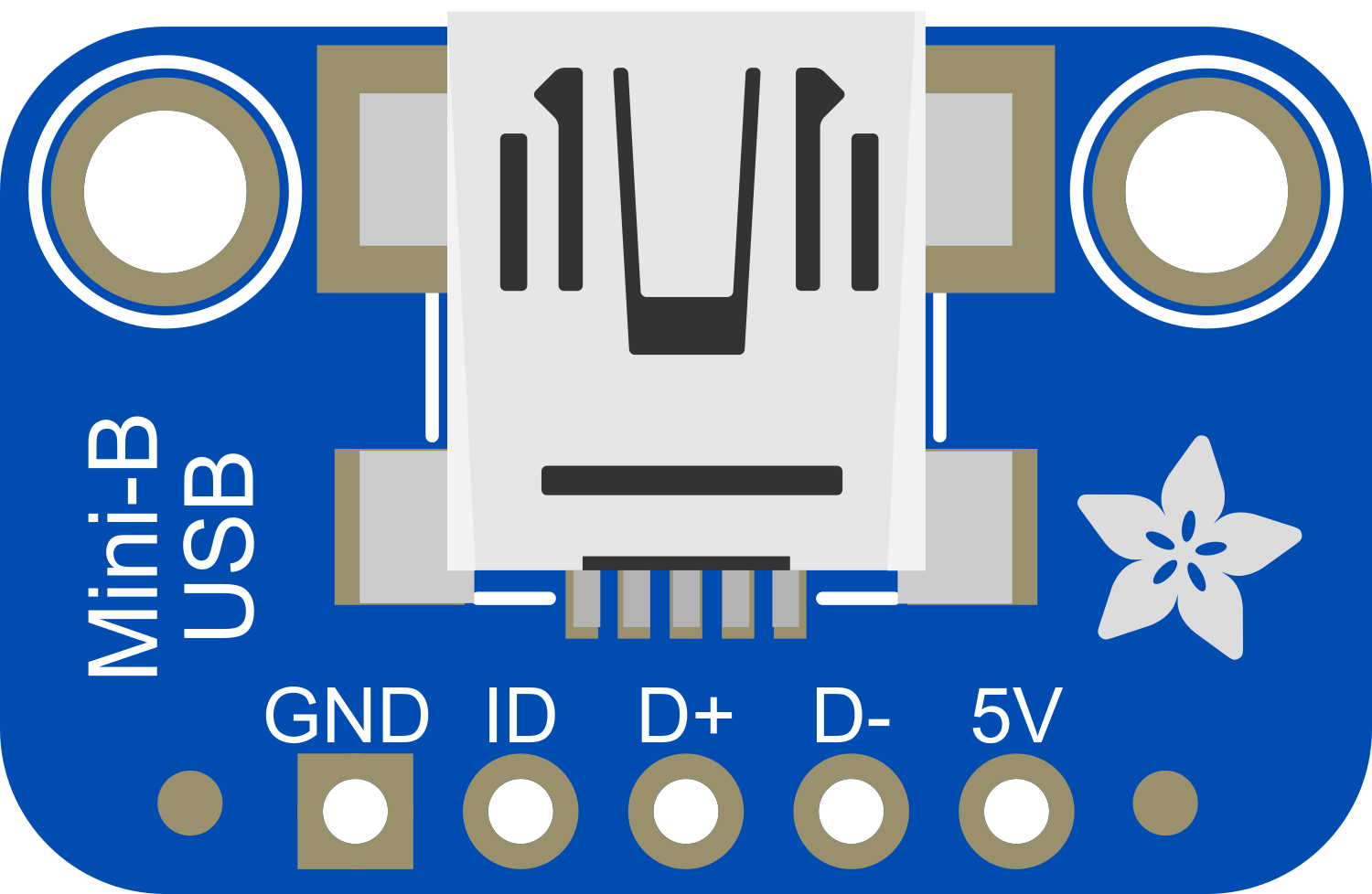 Image of Adafruit USB Mini-B Breakout