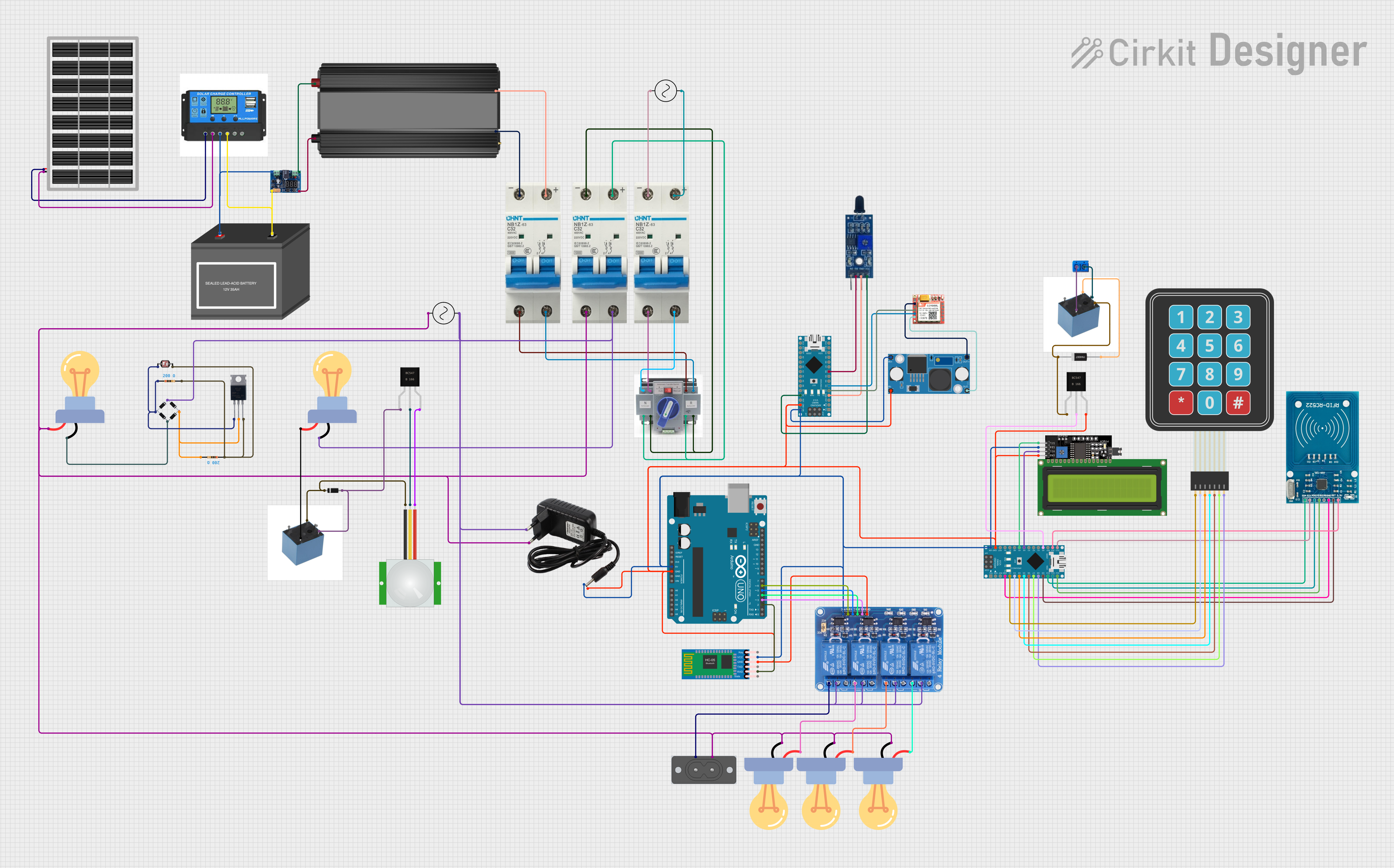 Image of schematic home automation: A project utilizing Solar Power Manager V5 in a practical application