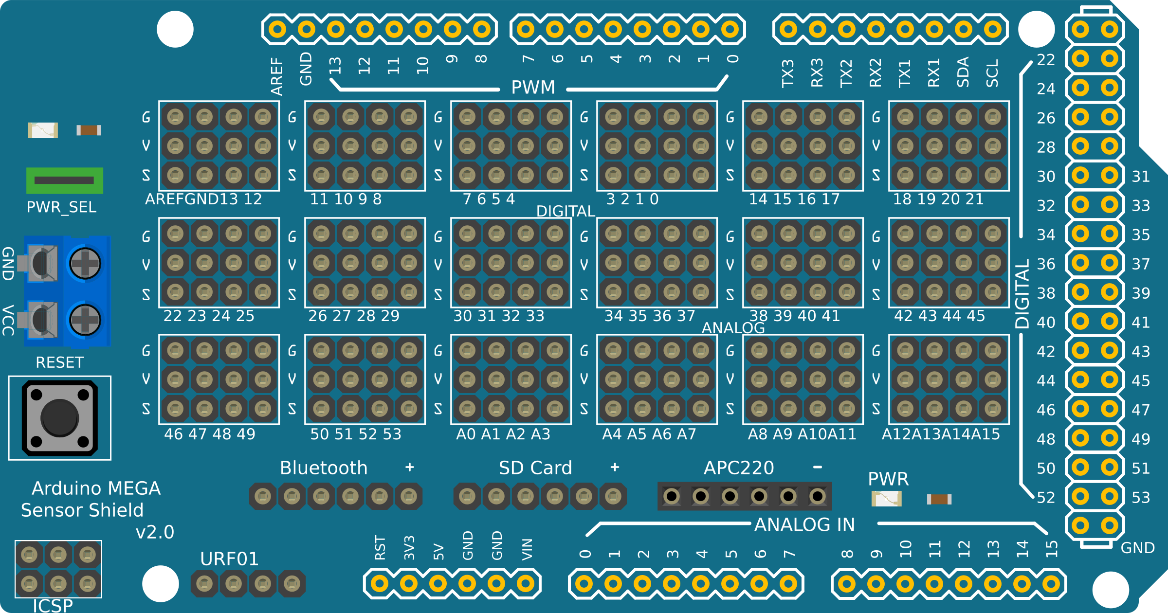 Image of arduino mega sensor shield v2