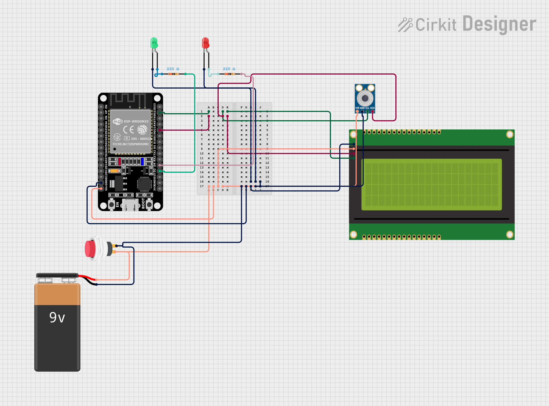 Image of Temp moni: A project utilizing MCP9808 I2C Temperature - STEMMA QT / Qwiic in a practical application