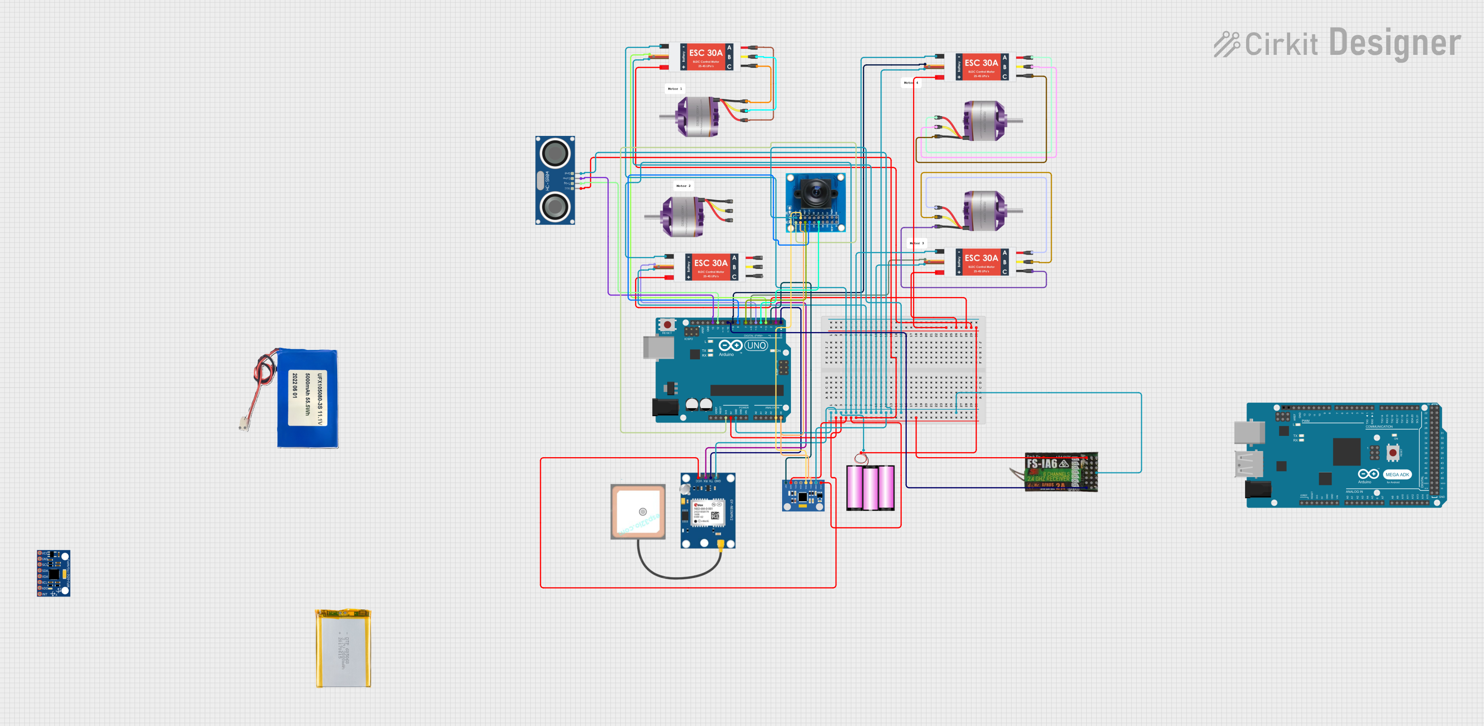 Image of Virtual Drone: A project utilizing SparkFun_Ublox SAM-M8Q in a practical application