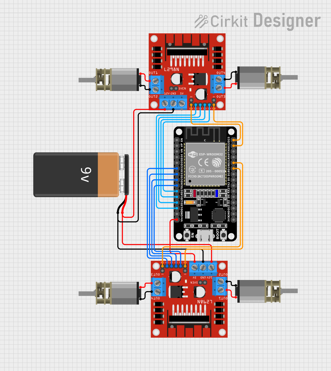 Image of omnidirectional car: A project utilizing DC Mini Metal Gear Motor in a practical application