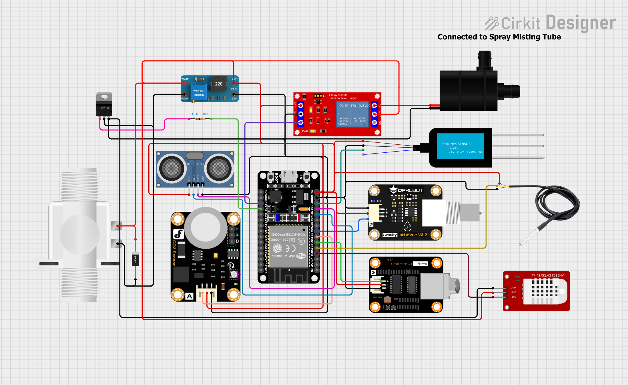 Image of esp32 with lettuce: A project utilizing Sweet Potato in a practical application