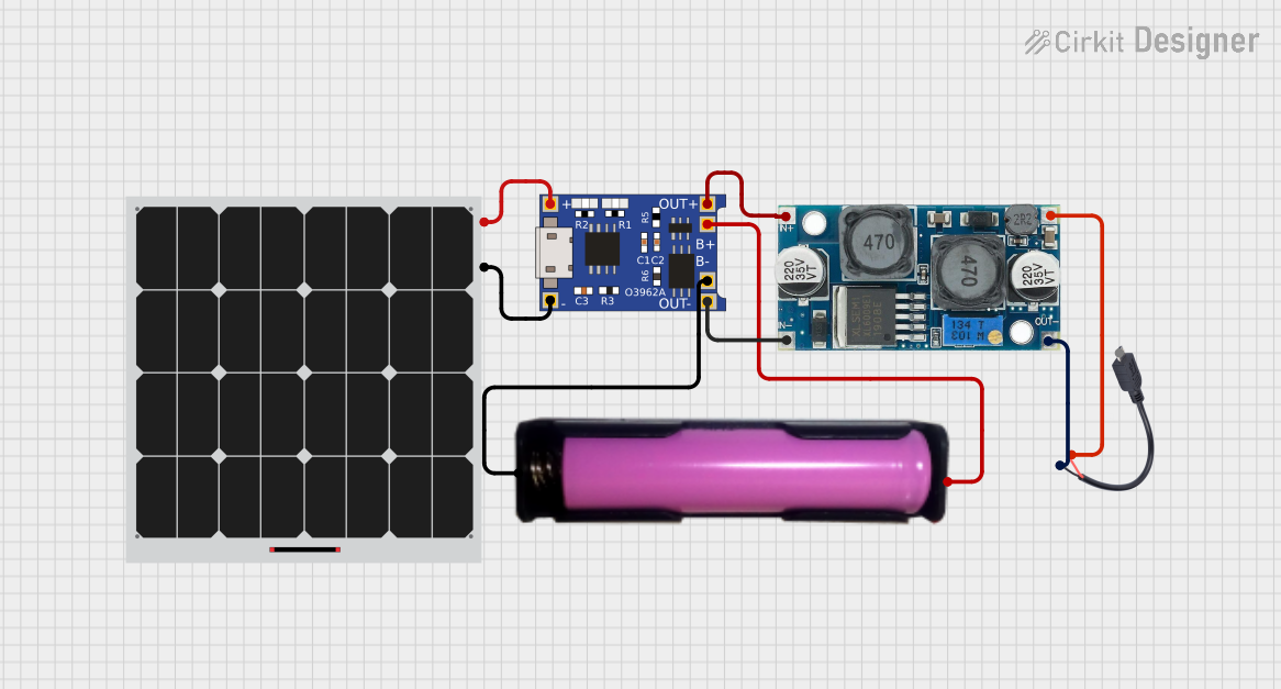 Image of fuente de alimentacion: A project utilizing Adafruit USB DC Solar LiPo Charger in a practical application