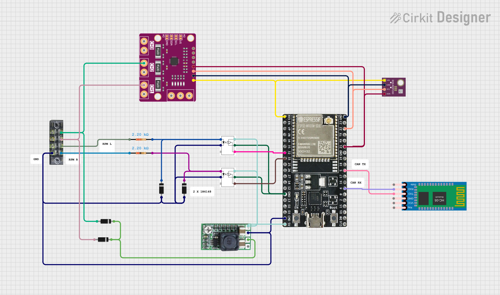 Image of NMEA2000 Engine Interface: A project utilizing INA 3221 Power Monitor in a practical application