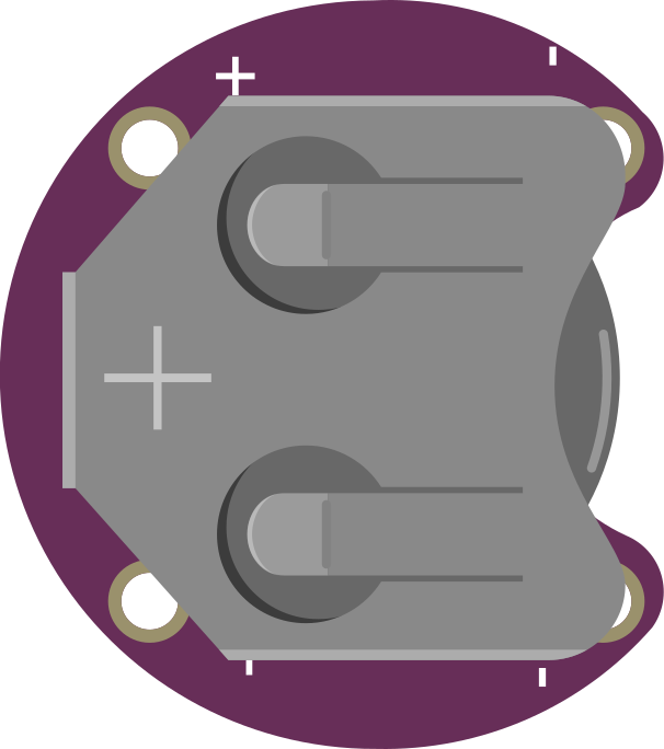 Image of LilyPad Coin Cell Battery Holder