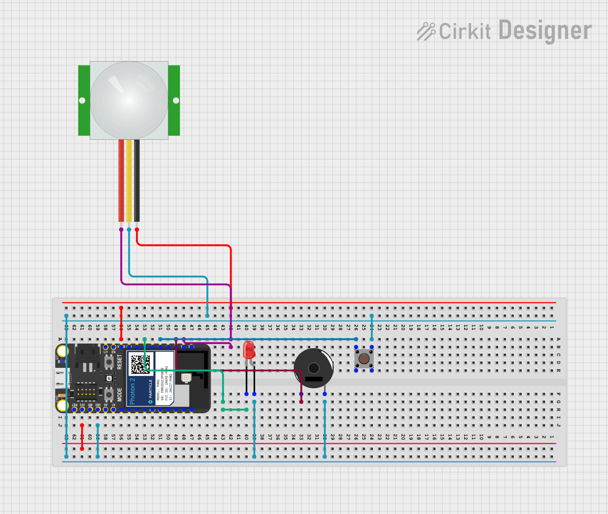 Image of final project: A project utilizing SparkFun Photon RedBoard in a practical application