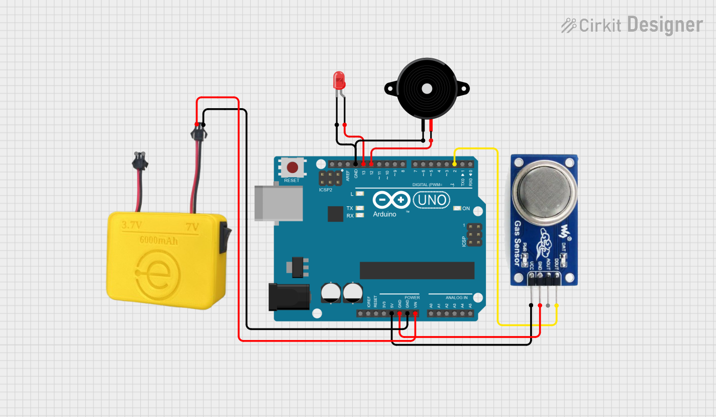 Image of EXP-2. LED & Buzzer ON/OFF Using MQ-135 Sensor & Arduino: A project utilizing MQ 138 in a practical application