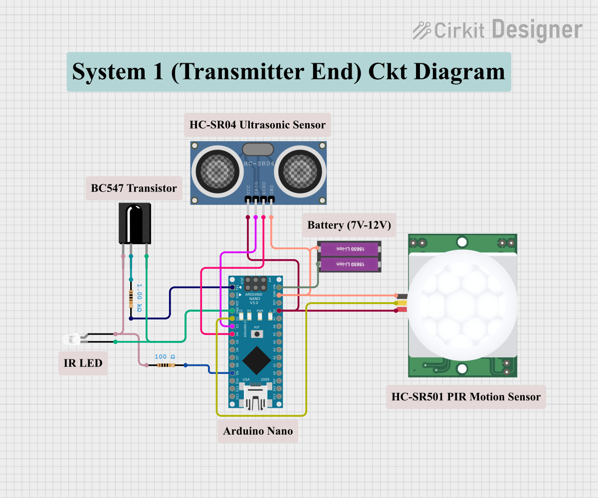 Image of Transmitter: A project utilizing 940nm Infrared LED Transmitter Module in a practical application