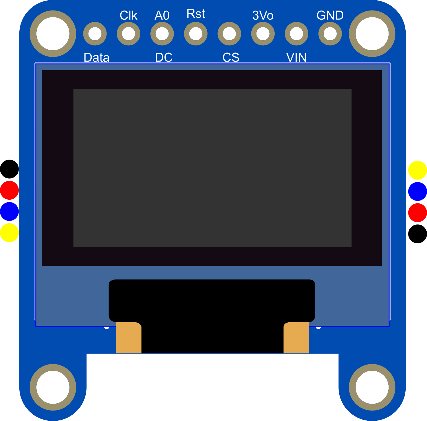 Image of Mono 0.96in 128x64 OLED with STEMMA QT