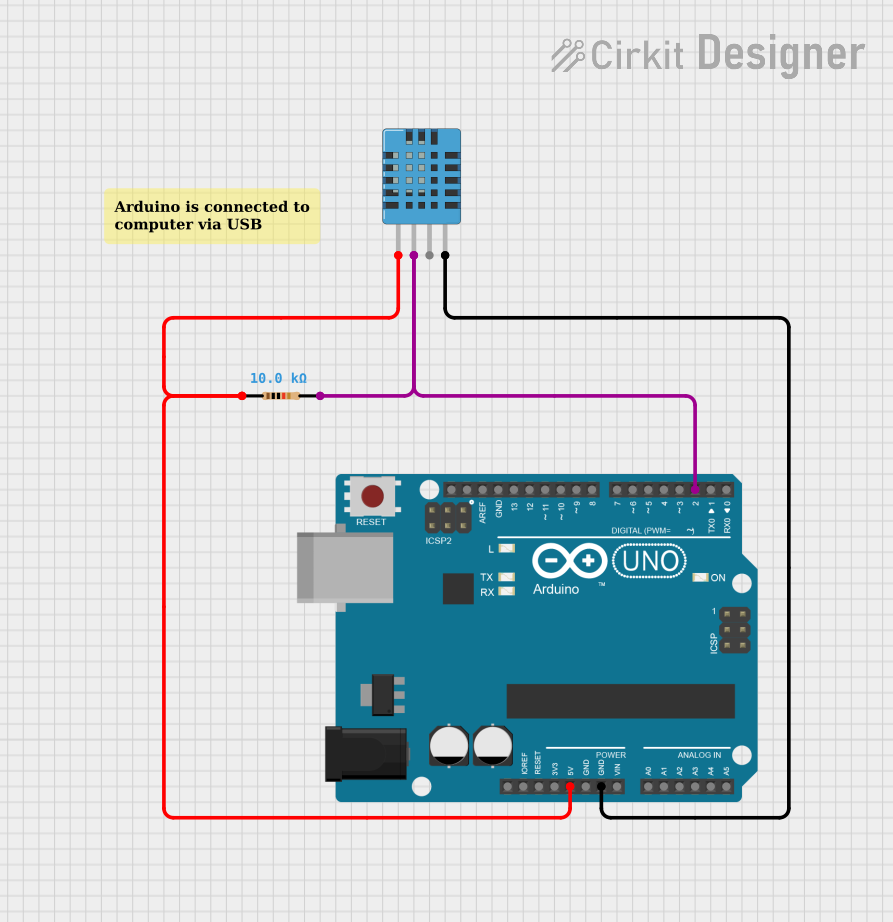 Image of Measure Temperature a: A project utilizing DHT11 Humitidy and Temperature Sensor in a practical application