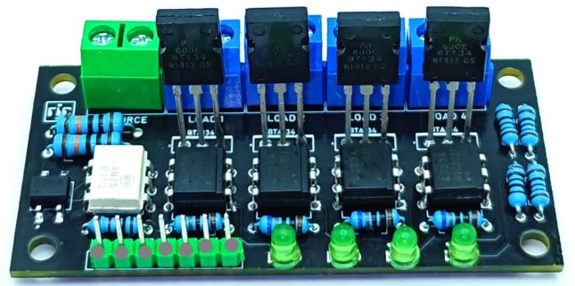 Image of AC Light Dimmer 4-Channel Thyristor Triac Speed Controller Dimmer 220V AC